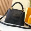 Top Quality Original Guangzhou M99528 Black Lizard Leather Gold Buckle Capucines BB Handbag