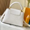 Top Quality Original Guangzhou M99528 White Lizard Skin Gold Buckle Capucines BB Handbag