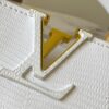 Top Quality Original Guangzhou M99528 White Lizard Skin Gold Buckle Capucines BB Handbag