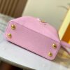 69307e0d6e68136f4d9a7341 Top Quality Original Guangzhou Stock M99527 Pink Lizard Leather with Gold Hardware Capucines Mini Bag