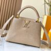 69307e146e68136f4d9a734a Top Quality Original Guangzhou Stock M99528 Beige Lizard Leather Gold-Tone Hardware Capucines BB Handbag