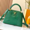 Top Quality Original Guangzhou M99528 Green Lizard Skin Gold Buckle Capucines BB Handbag