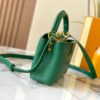 Top Quality Original Guangzhou M99527 Green Lizard Leather Mini Capucines Bag with Gold Hardware