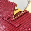 Top Quality Original Guangzhou M99528 Date Red Lizard Leather Gold Buckle Capucines BB Handbag