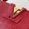 69307e2d6e68136f4d9a7378 Top Quality Original Guangzhou Stock M99527 Burgundy Lizard Leather with Gold Hardware