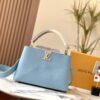 Upgraded M21150 Ice Blue Capucines Medium Handbag