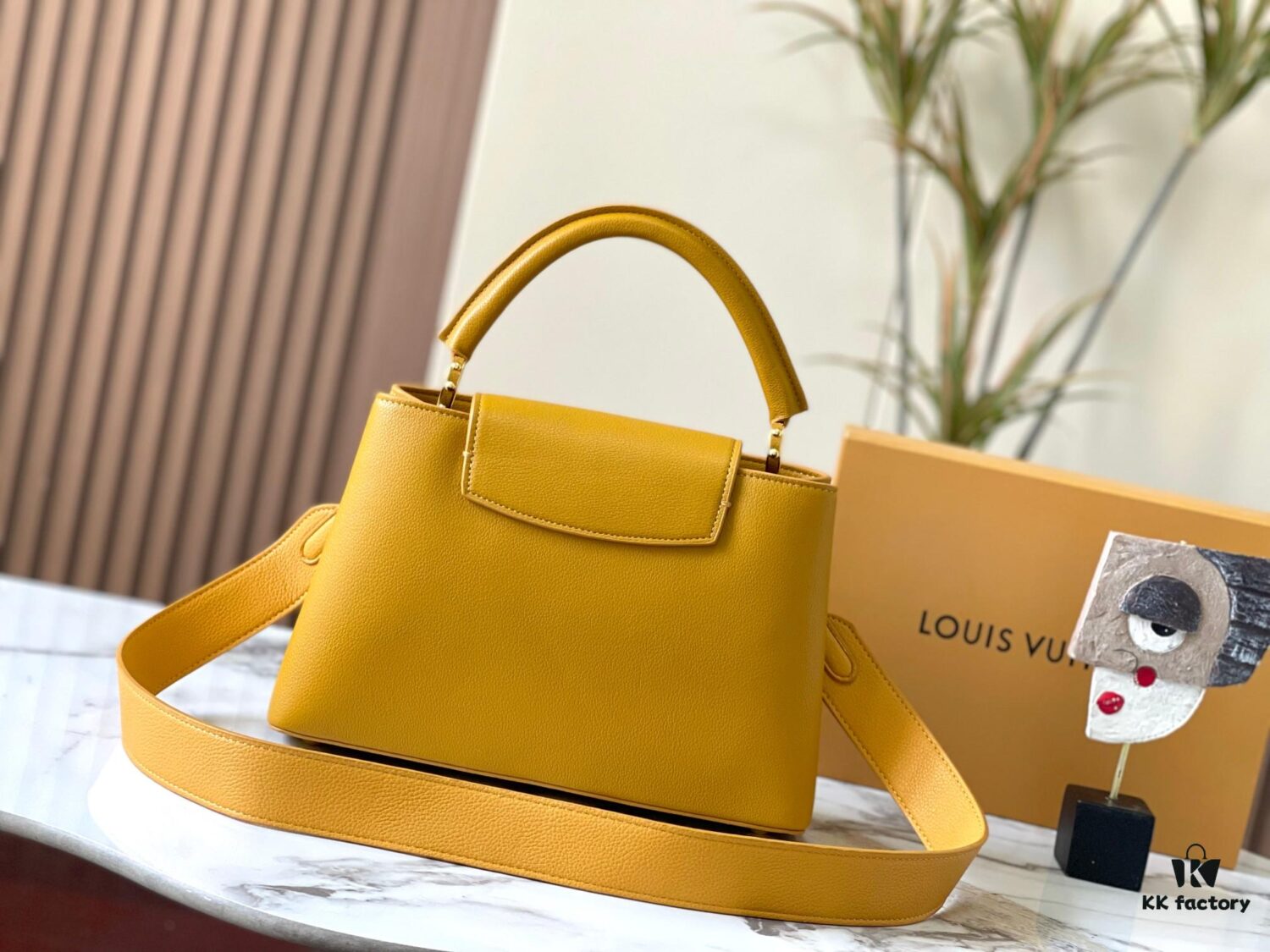 Upgraded Version of M21150 Yellow Capucines Medium Handbag