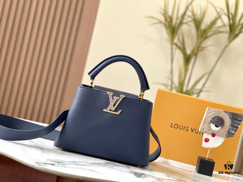 Upgraded Version M21166 Deep Blue Capucines Mini Bag