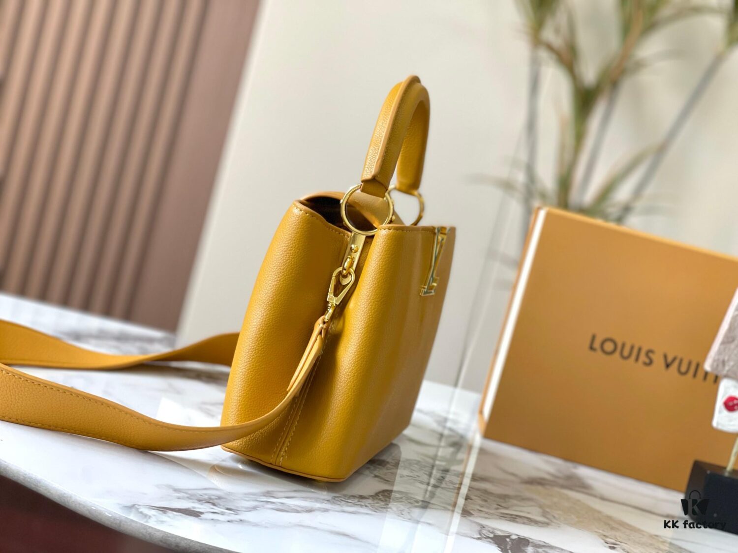 Upgraded Version M21166 Yellow Capucines MM Handbag