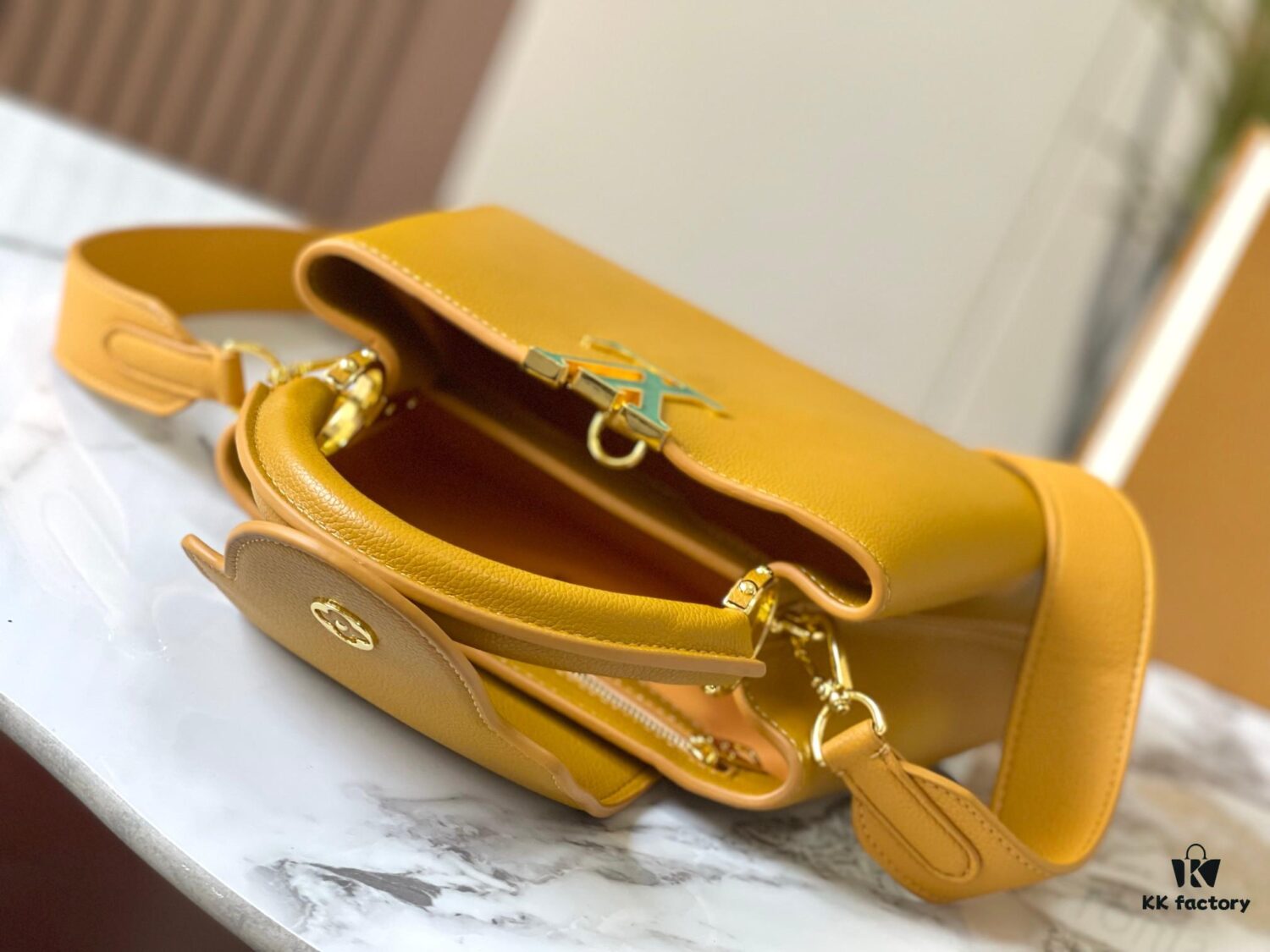 Upgraded Version M21166 Yellow Capucines MM Handbag