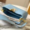Upgraded Version M21168 Ice Blue Capucines Mini Bag