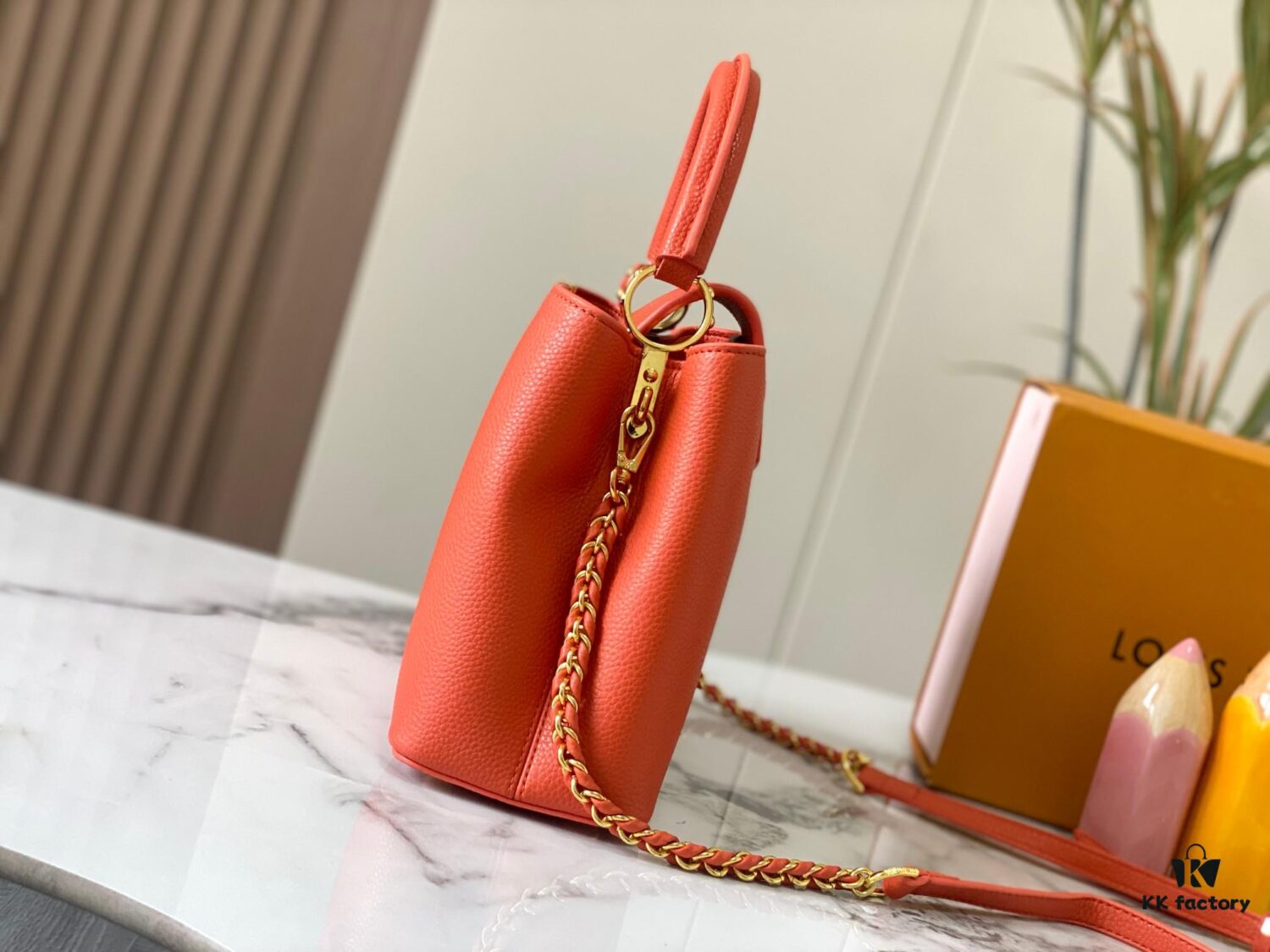 Exclusive On-Site Photo - M22055 Capucines Medium Handbag