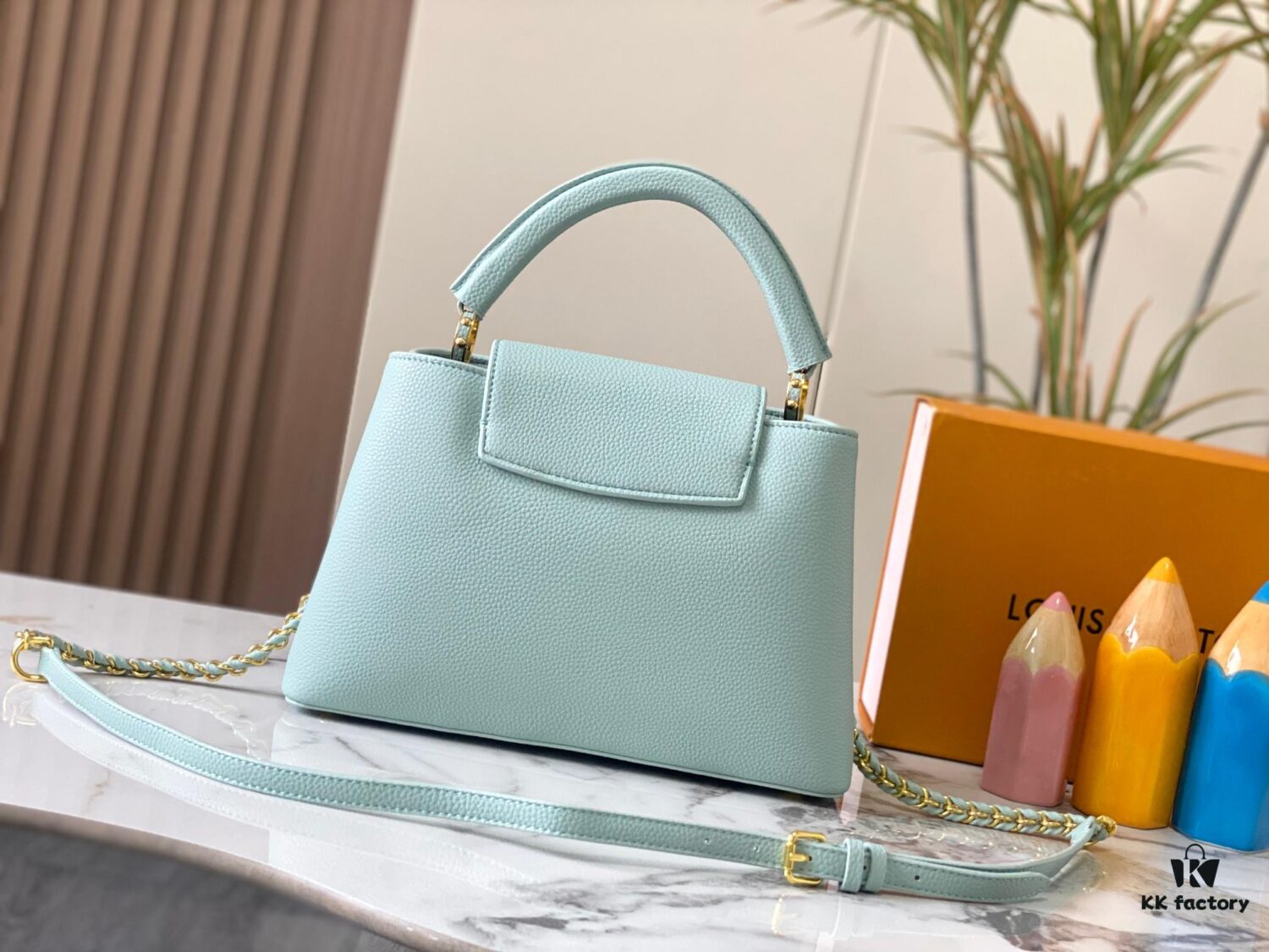 Exclusive On-Site Photo - M22055 Capucines Medium Handbag