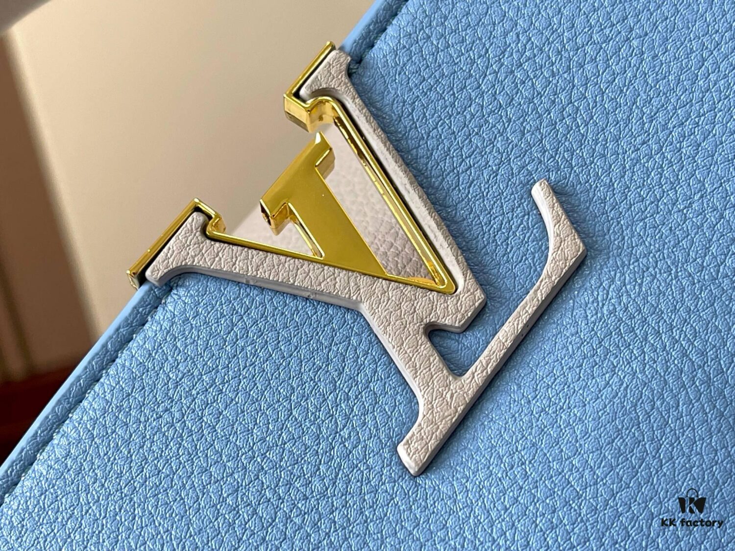 Exclusive On-Site Photo - Factory Release M21886 Blue Capucines BB Bag