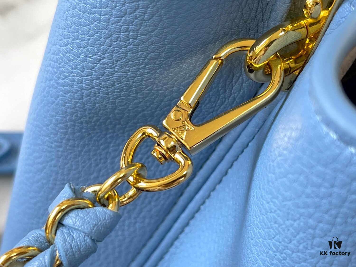 Exclusive On-Site Photo - Factory Release M21886 Blue Capucines BB Bag