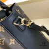 New LV Monogram Leather Handheld, Shoulder and Crossbody Bag Model 55339 with Long Strap