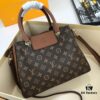 New LV Monogram Leather Handheld Shoulder Crossbody Bag Model 55339 with Long Strap, 2020 New Fashion Women's Bag with Monogram and Genuine Leather Strap