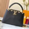 69307ee56e68136f4d9a74b0 Top Quality Original Guangzhou Version M24585 Black and Gold Diamond Flower Crown Capucines Handbag