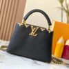 Top Quality Original Guangzhou M24584 Black with Gold Diamond Flower Crown Capucines Handbag