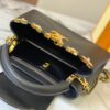 Top Quality Original Guangzhou M24584 Black with Gold Diamond Flower Crown Capucines Handbag