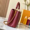 69307f096e68136f4d9a74e3 Top Quality Original Guangzhou Version M24585 Chestnut Red and Gold Diamond Flower Crown Capucines Handbag