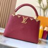 69307f096e68136f4d9a74e4 Top Quality Original Guangzhou Version M24585 Chestnut Red and Gold Diamond Flower Crown Capucines Handbag
