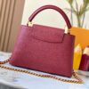 69307f0b6e68136f4d9a74e6 Top Quality Original Guangzhou Version M24585 Chestnut Red and Gold Diamond Flower Crown Capucines Handbag