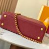 69307f0e6e68136f4d9a74e8 Top Quality Original Guangzhou Version M24585 Chestnut Red and Gold Diamond Flower Crown Capucines Handbag