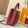 69307f0f6e68136f4d9a74ed Top Quality Original Guangzhou Version M24584 Burgundy and Gold Crystal Flower Crown Capucines Handbag