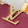 69307f156e68136f4d9a74f6 Top Quality Original Guangzhou Version M24584 Burgundy and Gold Crystal Flower Crown Capucines Handbag