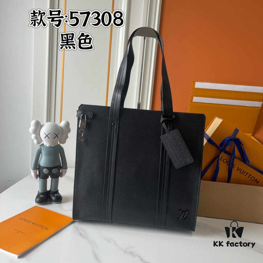 Upgraded Version 230 M57308 Black Briefcase Tote Bag New LV Aerogram Tote
