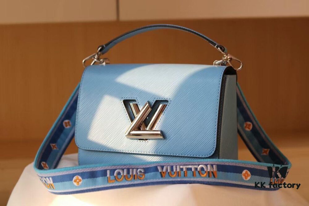 New Arrival Top Quality LV Twist Medium Bag with Detachable Jacquard Strap and Leather Handle
