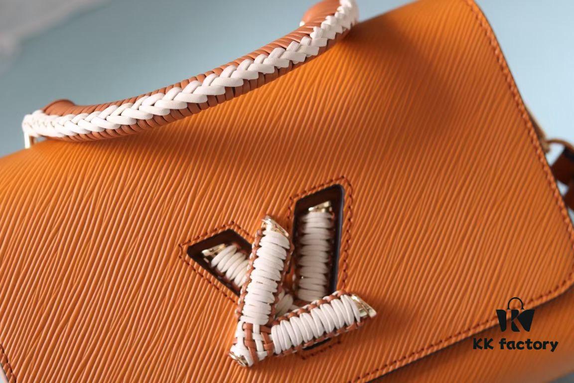 Top Quality Original Design! Welcome to Compare Prices! Model No.: 50392/22229/22236. This LV Twist Medium Bag is crafted from Epi grained leather, accented with woven leather wrapping the iconic LV Twist lock and top handle, adding a touch of elegance to its bold silhouette. The detachable and adjustable shoulder strap allows versatile carrying options—wear it short on the shoulder, long across the body, or crossbody.