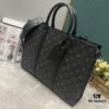 Upgraded Version M45265 Black Floral, Aged Floral, Black Checkered SAC PLAT HORIZONTAL ZIPPÉ Briefcase