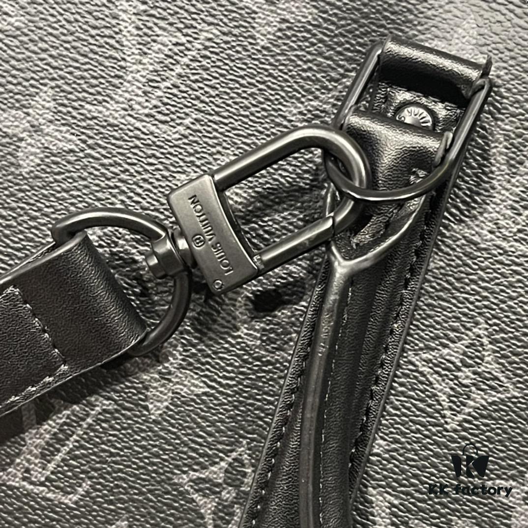 Upgraded Version M45265 Black Floral, Aged Floral, Black Checkered SAC PLAT HORIZONTAL ZIPPÉ Briefcase