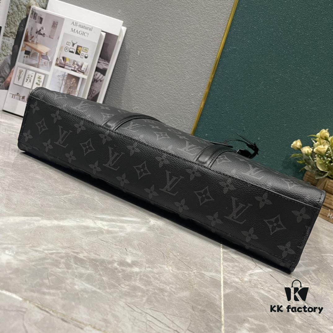 Upgraded Version M45265 Black Floral, Aged Floral, Black Checkered SAC PLAT HORIZONTAL ZIPPÉ Briefcase