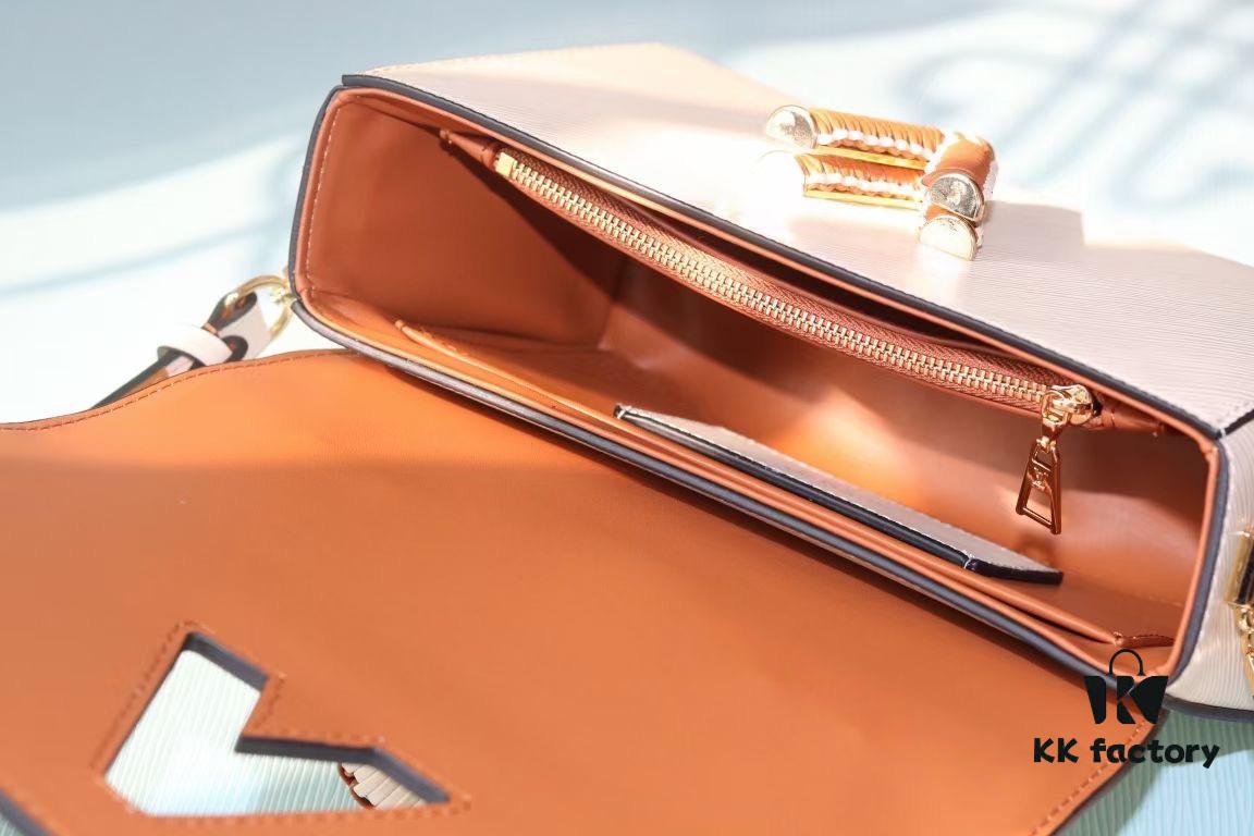 Top Quality Original Design! LV Twist Medium Handbag in Epi Grained Leather with Twisted Top Handle and Detachable Strap