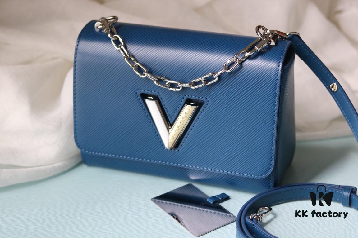 LV 2023 Twist Collection Medium Handbag - Epi Leather with Rhinestones and Enamel