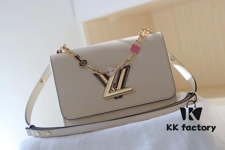 Latest Twist Best-Selling Model No. 50385/20846/20840/20834/50280 – Medium Twist Bag in Grained Epi Leather with LV Twist Lock