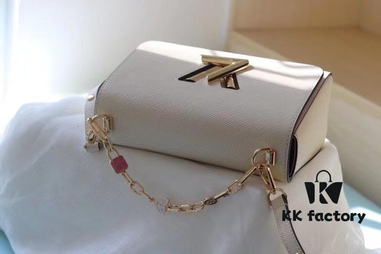 Latest Twist Best-Selling Model No. 50385/20846/20840/20834/50280 – Medium Twist Bag in Grained Epi Leather with LV Twist Lock