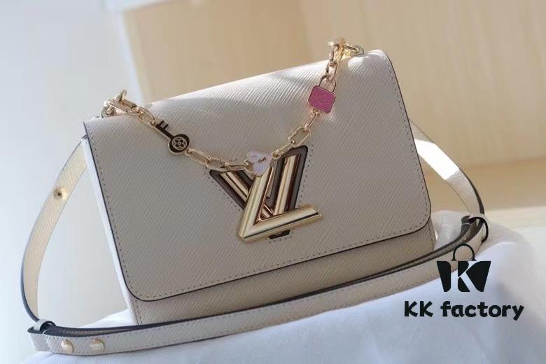 Latest Twist Best-Selling Model No. 50385/20846/20840/20834/50280 – Medium Twist Bag in Grained Epi Leather with LV Twist Lock