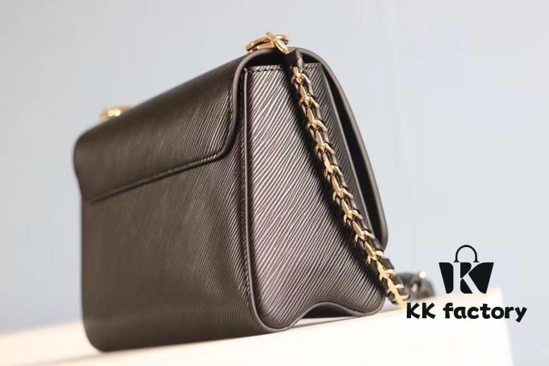 2021 Spring New Arrival Witness Twist Medium Handbag Upgrade: Epi Grained Leather with Matte Shine LV Twist Lock, Soft Leather and Metal Chain Combine for Refined Texture, Adjustable Leather Shoulder Pad for Comfortable Carry