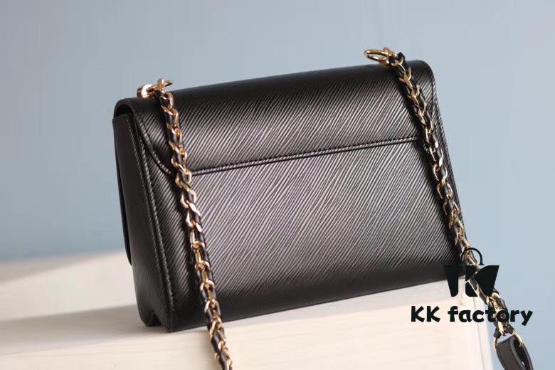 2021 Spring New Arrival Witness Twist Medium Handbag Upgrade: Epi Grained Leather with Matte Shine LV Twist Lock, Soft Leather and Metal Chain Combine for Refined Texture, Adjustable Leather Shoulder Pad for Comfortable Carry