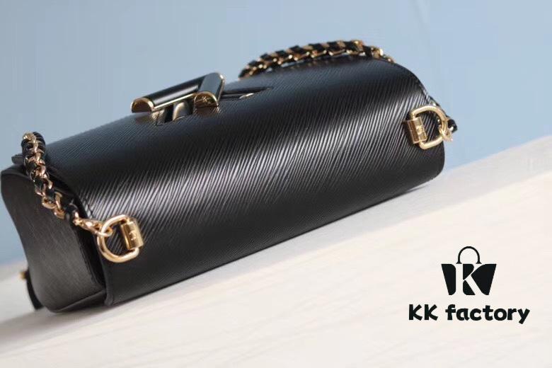 2021 Spring New Arrival Witness Twist Medium Handbag Upgrade: Epi Grained Leather with Matte Shine LV Twist Lock, Soft Leather and Metal Chain Combine for Refined Texture, Adjustable Leather Shoulder Pad for Comfortable Carry