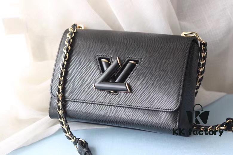 2021 Spring New Arrival Witness Twist Medium Handbag Upgrade: Epi Grained Leather with Matte Shine LV Twist Lock, Soft Leather and Metal Chain Combine for Refined Texture, Adjustable Leather Shoulder Pad for Comfortable Carry