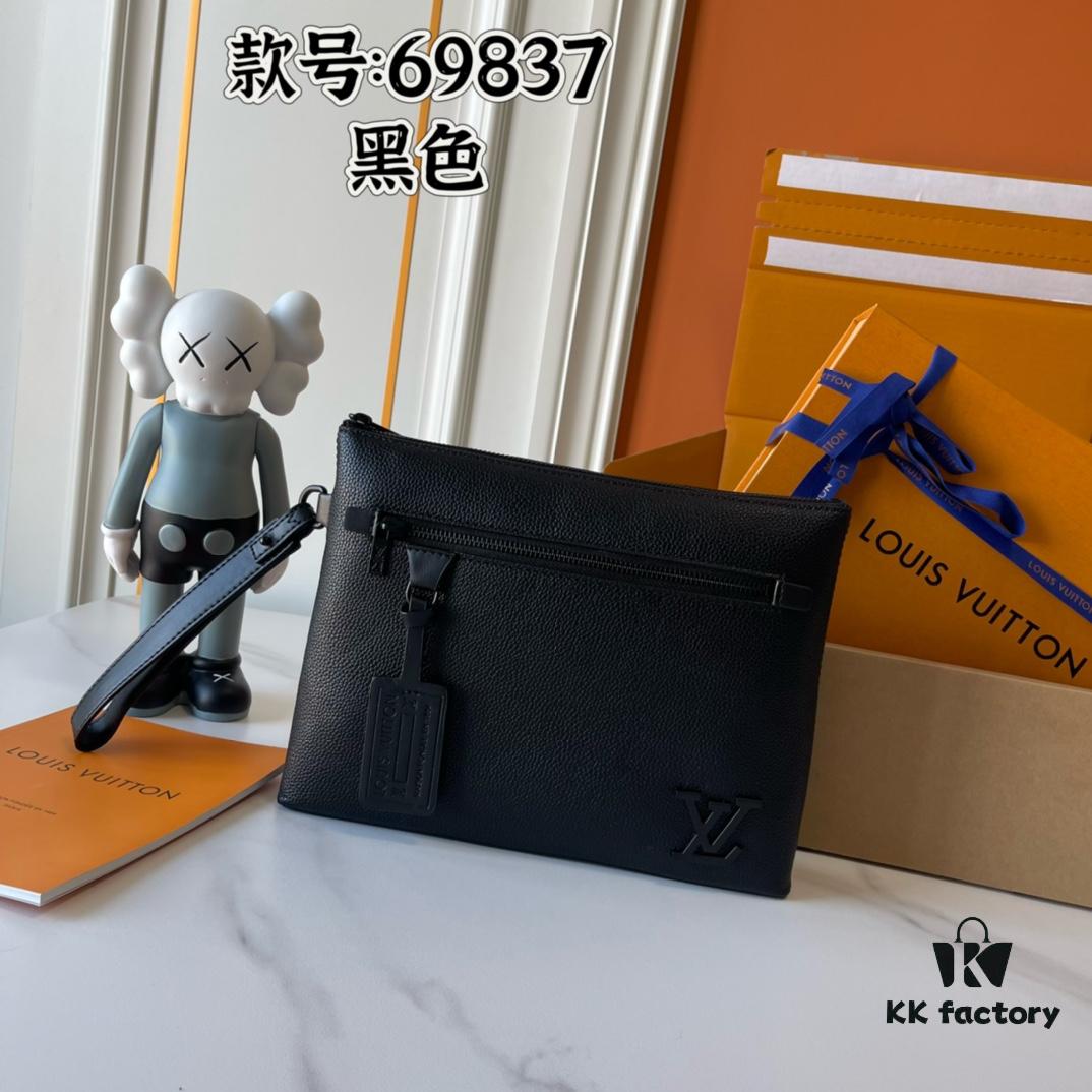 Upgraded 160 M69837 M40504 M40505 Black Full Leather Clutch iPad Case