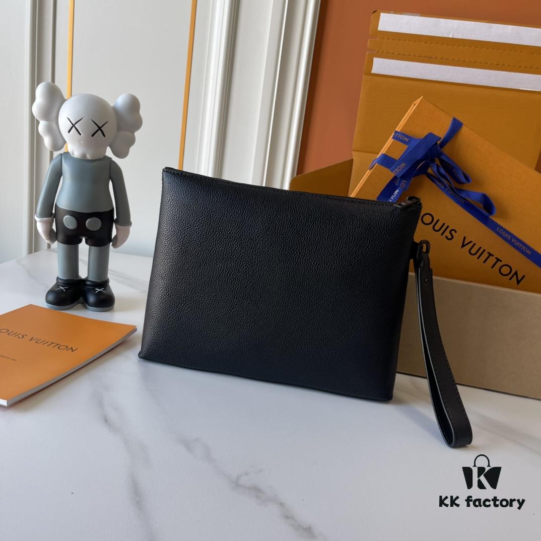 Upgraded 160 M69837 M40504 M40505 Black Full Leather Clutch iPad Case