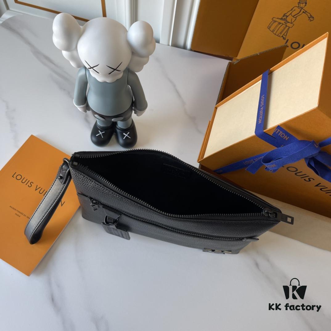 Upgraded 160 M69837 M40504 M40505 Black Full Leather Clutch iPad Case