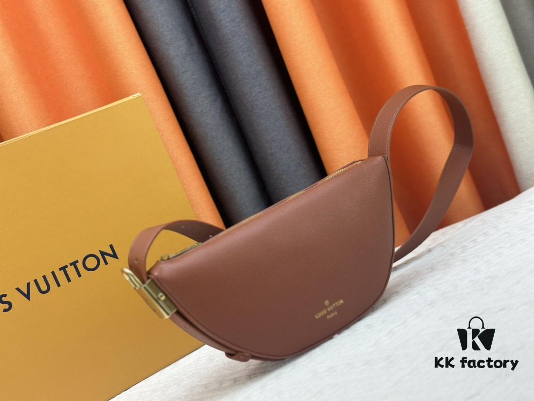 Low Key Bumbag in Soft Smooth Calfskin with LV Engraved Padlock and Suede Lining