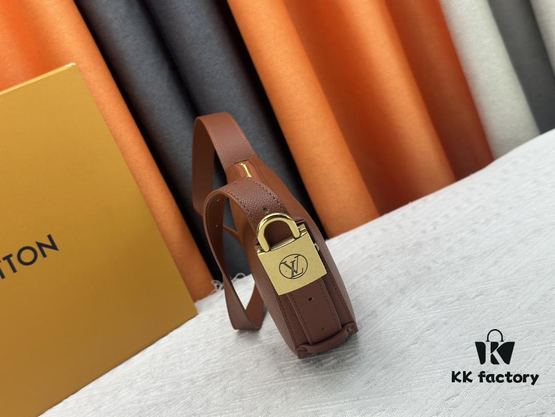 Low Key Bumbag in Soft Smooth Calfskin with LV Engraved Padlock and Suede Lining